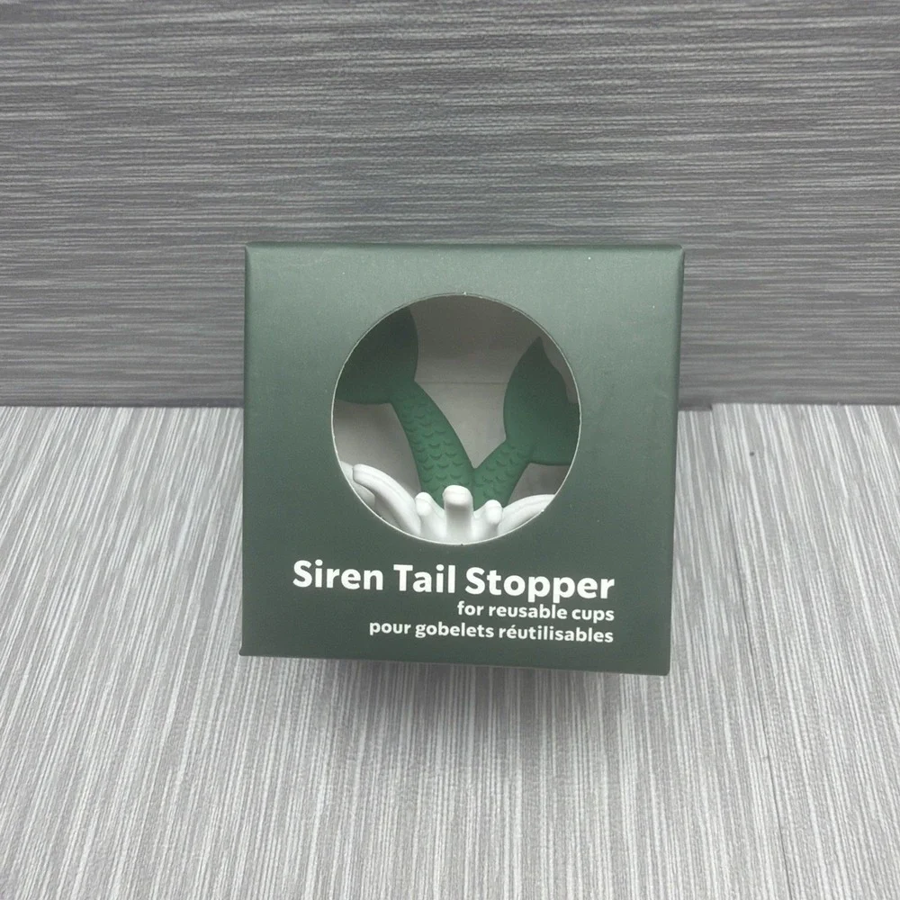 Starbucks Siren Tail Reusable Cup Stopper Green Lid Plug NIB 2022 Norway